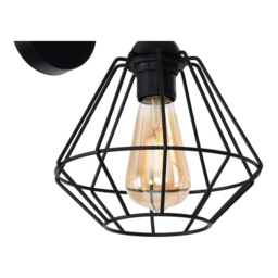 Milagro Colin Black Wall Lamp 230V - Size: 28 x 20 x 3cm - Wilko - thumbnail 3