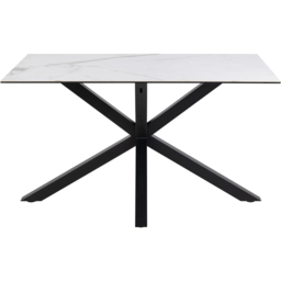 Florence Heaven 4 Seater Ceramic Top Dining Table Set White Swivel Cream - White/Cream - Wilko - thumbnail 6