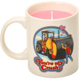 Steve Rhodes You're My Crush Rose and Vanilla Scented Candle with White Mug - Size: 12 x 11.5 x 11.5cm - Wilko