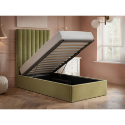 Flair Everley Single Green Velvet Ottoman Bed - Wilko - thumbnail 4