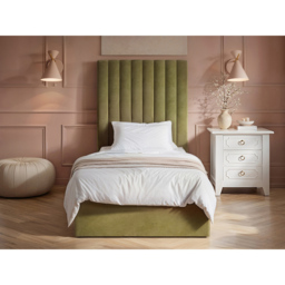 Flair Everley Single Green Velvet Ottoman Bed - Wilko - thumbnail 3
