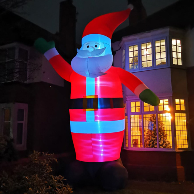 Samuel Alexander Santa with Raised Arm Inflatable Christmas Decoration 20ft - Size: 600 x 250 x 250cm - Red - Wilko - image 1