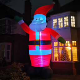 Samuel Alexander Santa with Raised Arm Inflatable Christmas Decoration 20ft - Size: 600 x 250 x 250cm - Red - Wilko - thumbnail 1