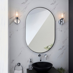 Merano Casoria Ribbed Glass Chrome Plate Bathroom Wall Light - Size: 11 x 11 x 28.2cm - Silver - Wilko - thumbnail 7