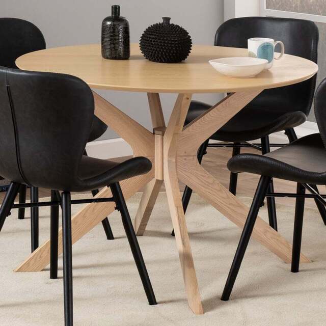Florence Duncan Round 4 Seater Dining Table White Oak - Furniture To Go - Wilko - image 1
