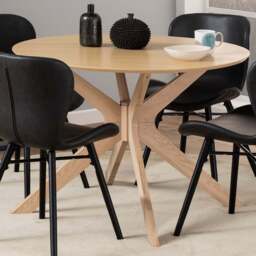 Florence Duncan Round 4 Seater Dining Table White Oak - Furniture To Go - Wilko - thumbnail 1