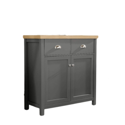 Home Source Avon 2 Door 2 Drawer Graphite Grey Cupboard - Size: 81 x 79 x 35cm - Wilko - thumbnail 3
