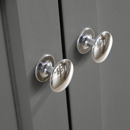 Home Source Avon 2 Door 2 Drawer Graphite Grey Cupboard - Size: 81 x 79 x 35cm - Wilko - thumbnail 6