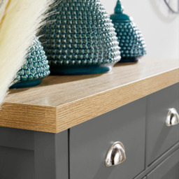 Home Source Avon 2 Door 2 Drawer Graphite Grey Cupboard - Size: 81 x 79 x 35cm - Wilko - thumbnail 5