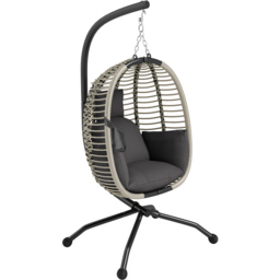Outsunny Dark Grey Hanging Swing Chair with Thick Cushion - Size: Single Seater - Wilko - thumbnail 3