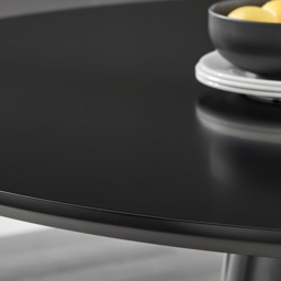 Furniturebox Nova Harley 6 Seater Dining Set Black Gloss and Dark Grey - Wilko - thumbnail 6