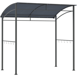 Outsunny 2 x 1.5m Grey Metal Frame BBQ Grill Gazebo with Hooks - Size: 2 x 2m - Wilko - thumbnail 3
