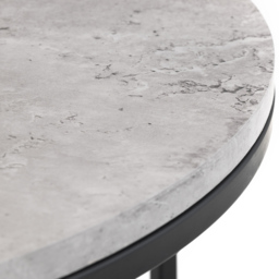 Julian Bowen Staten Concrete Round Nesting Coffee Table Set of 2 - Size: 80 x 80 x 50cm - Black - Wilko - thumbnail 5