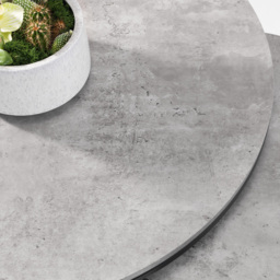 Julian Bowen Staten Concrete Round Nesting Coffee Table Set of 2 - Size: 80 x 80 x 50cm - Black - Wilko - thumbnail 6