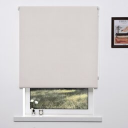 Plain Blackout Blinds Natural 120cm - Size: W 120 x D 165cm - Wilko - thumbnail 1
