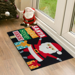 JVL Christmas Santa Machine Washable Door Mat 40 x 57cm - Size: 40 x 57 x 0.5cm - Multi - JVL Homewares - Wilko - thumbnail 3