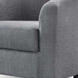 Julian Bowen Hugo Slate Grey Linen Tub Chair - Size: Single - Wilko - thumbnail 6