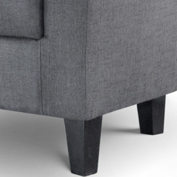 Julian Bowen Hugo Slate Grey Linen Tub Chair - Size: Single - Wilko - thumbnail 5