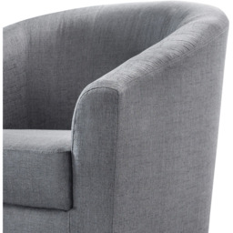 Julian Bowen Hugo Slate Grey Linen Tub Chair - Size: Single - Wilko - thumbnail 4