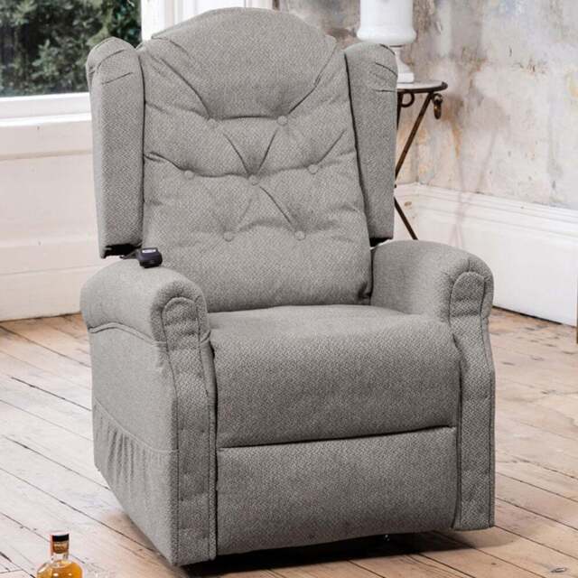 Artemis Home Crawley Light Grey Massage and Heat Electric Lift Assist Recliner Chair - Size: Single - Wilko - image 1