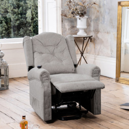 Artemis Home Crawley Light Grey Massage and Heat Electric Lift Assist Recliner Chair - Size: Single - Wilko - thumbnail 4
