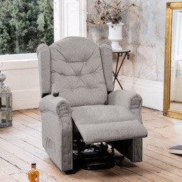 Artemis Home Crawley Light Grey Massage and Heat Electric Lift Assist Recliner Chair - Size: Single - Wilko - thumbnail 3