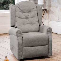 Artemis Home Crawley Light Grey Massage and Heat Electric Lift Assist Recliner Chair - Size: Single - Wilko