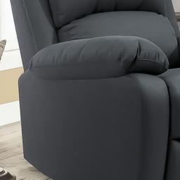Brooklyn Luxury Dark Grey Linen Manual Recliner Chair - Size: Single - Wilko - thumbnail 3
