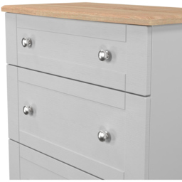 Crowndale Sussex 3 Drawer Grey Ash and Bardolino Oak Deep Chest of Drawers Ready Assembled - Grey Ash & Bardolino Oak - Wilko - thumbnail 6