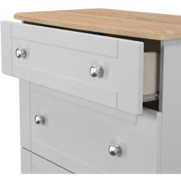 Crowndale Sussex 3 Drawer Grey Ash and Bardolino Oak Deep Chest of Drawers Ready Assembled - Grey Ash & Bardolino Oak - Wilko - thumbnail 7