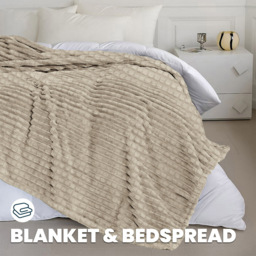 Velosso Mink Waffle Plush Throw 200 x 240cm - Size: 200 x 240 x 1cm - Wilko - thumbnail 3