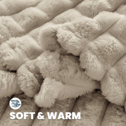 Velosso Mink Waffle Plush Throw 200 x 240cm - Size: 200 x 240 x 1cm - Wilko - thumbnail 4