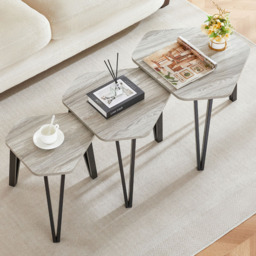 Vida Designs Brooklyn Grey Nest of Tables Set of 3 - Wilko - thumbnail 5