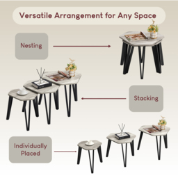 Vida Designs Brooklyn Grey Nest of Tables Set of 3 - Wilko - thumbnail 7