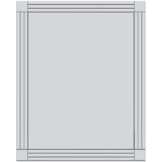 Milton Square Corner Bevelled All Glass Dress Mirror 144 x 115.5cm - Size: 144 x 114cm - Black - MirrorOutlet - Wilko - image 1