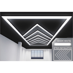 Ener-J 6 Arrow Designer Ceiling Light with Frame - Size: 120 x 40 x 20cm - White - Wilko - thumbnail 4