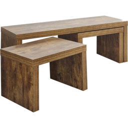 GFW Jakarta Mango Long John Nest of Tables Set of 3 - Size: 39 x 120 x 42cm - Brown - Wilko - thumbnail 5