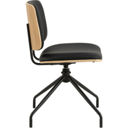 Florence Owen Set of 2 Matt Black Swivel Dining Chair - Furniture To Go - Wilko - thumbnail 5