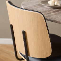 Florence Owen Set of 2 Matt Black Swivel Dining Chair - Furniture To Go - Wilko - thumbnail 6
