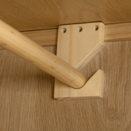 Julian Bowen Cotswold 2 Door Single Drawer Natural Wardrobe - Size: 2 Door, Single Drawer - Brown - Wilko - thumbnail 7