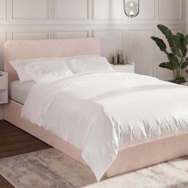 GFW Chiswick Double Soft Pink Ottoman Bed with SC Pocket Sprung Mattress - Wilko - image 1