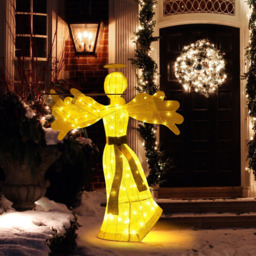 Costway 100 Warm White LED Angel Christmas Decoration 4.9ft - Size: 150 x 37 x 112cm - Wilko - thumbnail 5