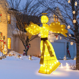 Costway 100 Warm White LED Angel Christmas Decoration 4.9ft - Size: 150 x 37 x 112cm - Wilko - thumbnail 4