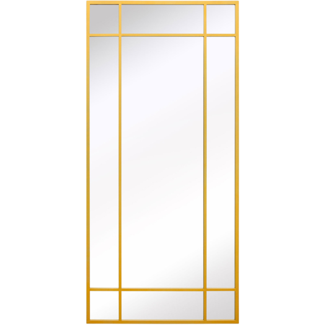 MirrorOutlet The Genestra Gold Contemporary Wall and Leaner Garden Mirror 180 x 85cm - Size: 180 x 85 x 3cm - Wilko - image 1