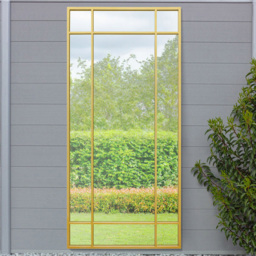MirrorOutlet The Genestra Gold Contemporary Wall and Leaner Garden Mirror 180 x 85cm - Size: 180 x 85 x 3cm - Wilko - thumbnail 3