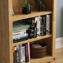 VIDA DESIGNS Corona 3 Shelf Brown Low Bookcase - Wilko - thumbnail 5