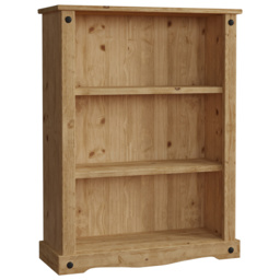 VIDA DESIGNS Corona 3 Shelf Brown Low Bookcase - Wilko - thumbnail 3