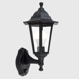 ValueLights Mayfair Black Warm White Bulb PIR Wall Lantern - Size: 35 x 20 x 22.5cm - Wilko - thumbnail 5