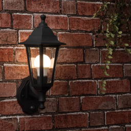 ValueLights Mayfair Black Warm White Bulb PIR Wall Lantern - Size: 35 x 20 x 22.5cm - Wilko - thumbnail 3