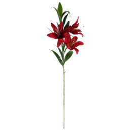 Leaf Red Large Lily Artificial Flower 100cm 6 Pack - Size: 100 x 22 x 22cm - Wilko - thumbnail 3